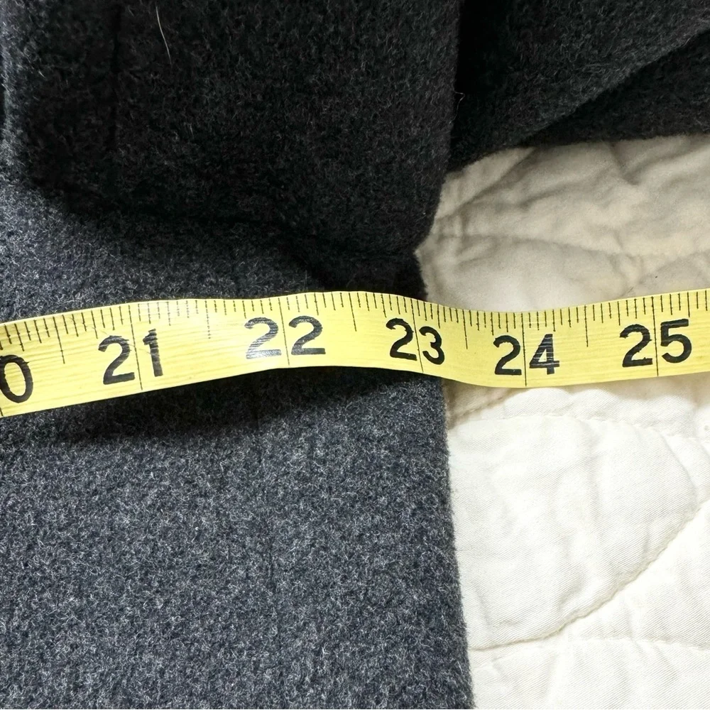 Mens Henry James Ltd Vtg Italy Cashmere Wool Three Button Long Overcoat Gray 42R - Picture 9 of 15